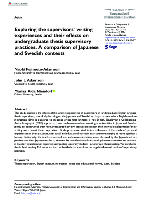 (PDF) Exploring the supervisors’ writing experiences and their effects ...