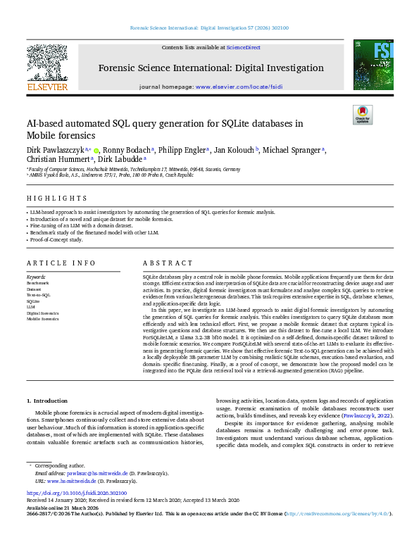 (PDF) AI-based automated SQL query generation for SQLite databases in ...