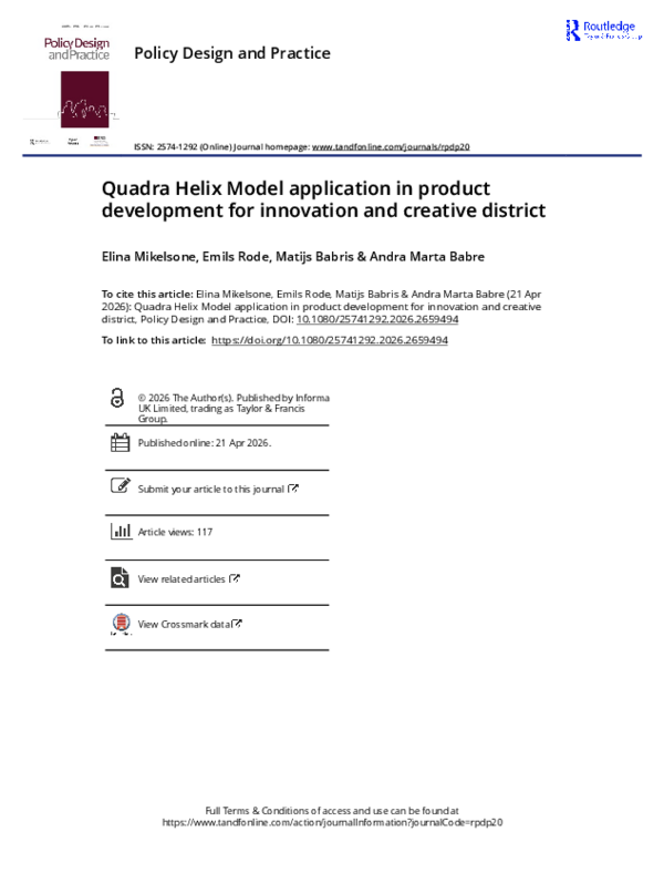 (PDF) Quadra Helix Model application in product development for ...