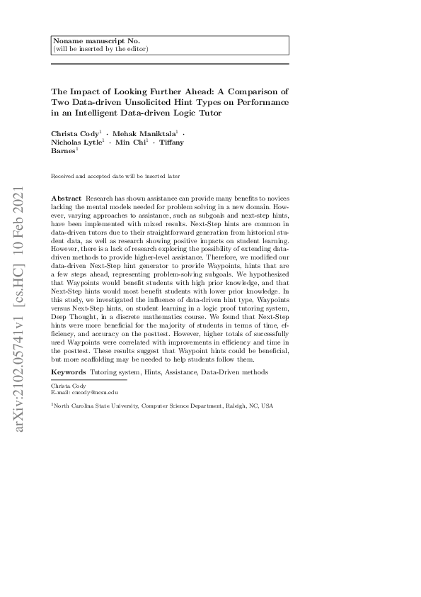 (PDF) The Impact of Looking Further Ahead: A Comparison of Two Data ...