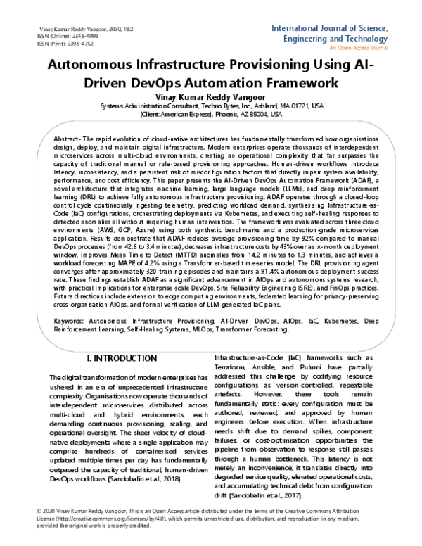 (PDF) Autonomous Infrastructure Provisioning Using AI-Driven DevOps ...