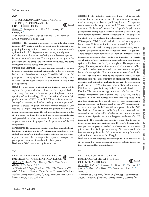 (PDF) 209 The Subcoronal Approach: A Sound Technique for Salvage Penile ...