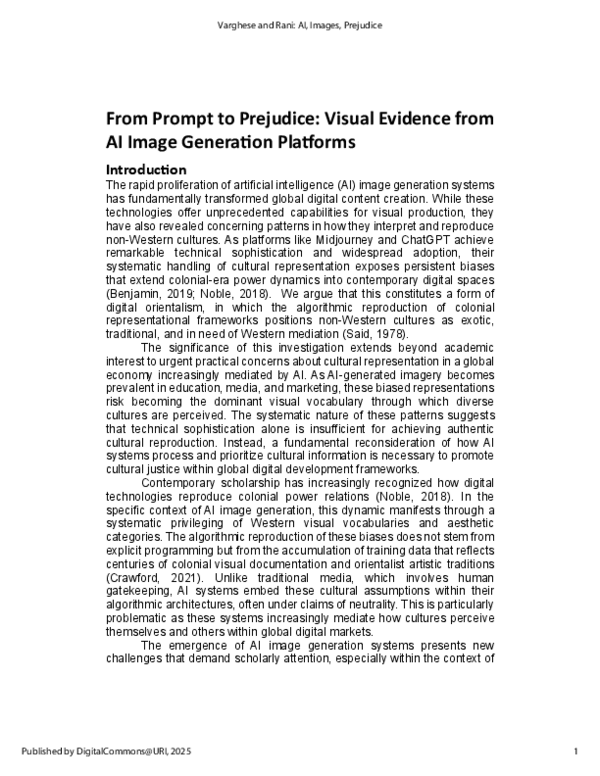 (PDF) From Prompt to Prejudice: Visual Evidence from AI Image ...