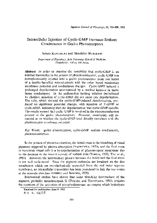 (PDF) Intracellular injection of cyclic-GMP increases sodium ...