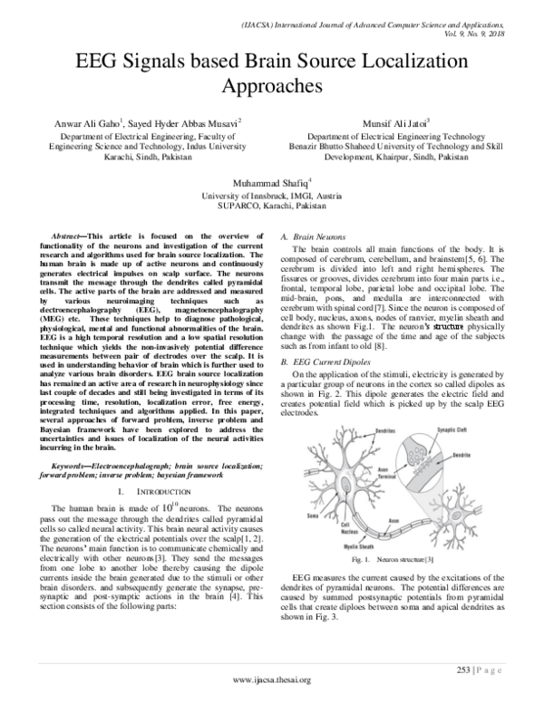 (PDF) EEG Signals based Brain Source Localization Approaches