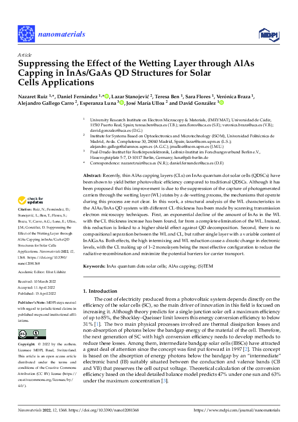 (PDF) Suppressing the Effect of the Wetting Layer through AlAs Capping ...
