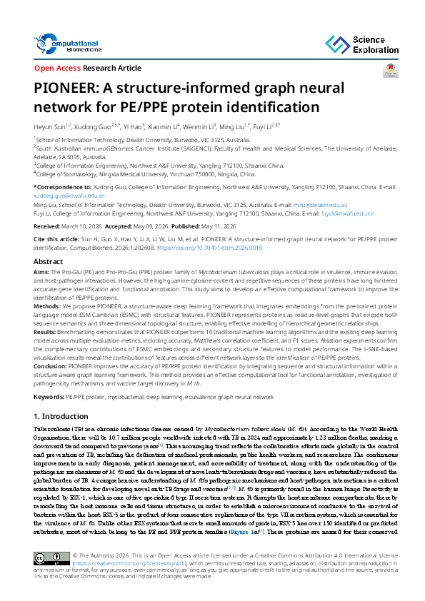 (PDF) PIONEER: A structure-informed graph neural network for PE/PPE ...