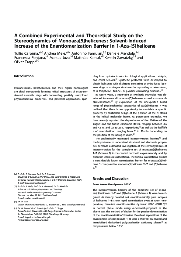 (PDF) A Combined Experimental and Theoretical Study on the ...