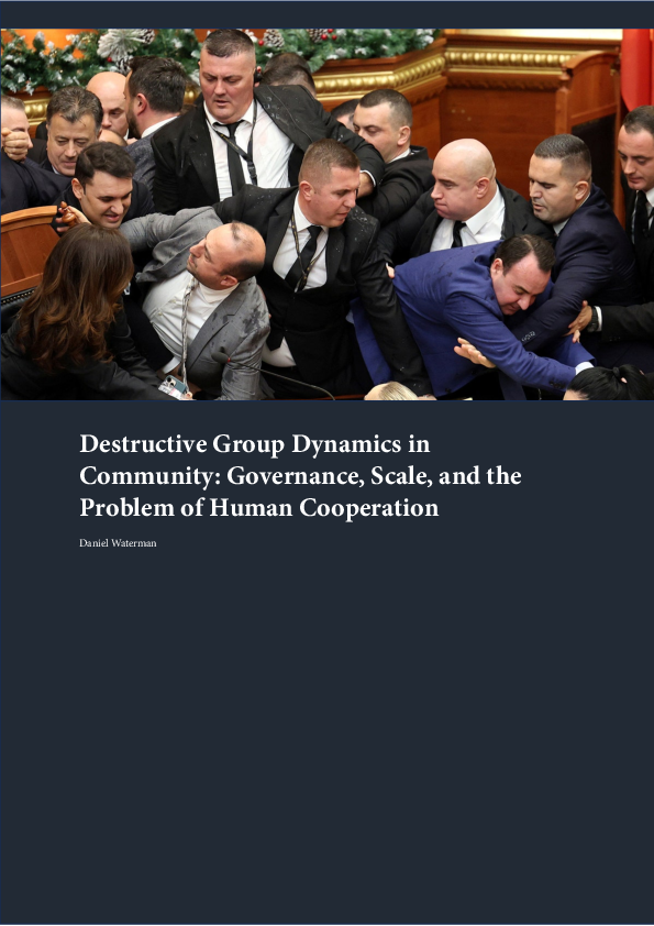 (PDF) Destructive Group Dynamics in Community: Governance, Scale, and ...