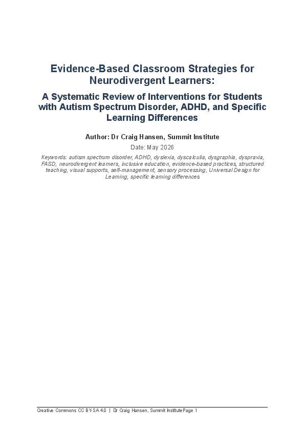 (PDF) Evidence-Based Classroom Strategies for Neurodivergent Learners ...
