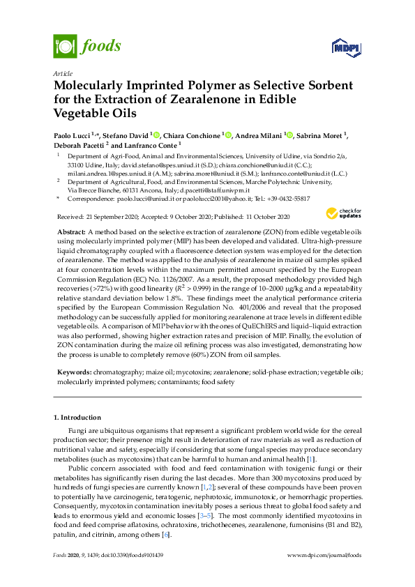 (PDF) Molecularly Imprinted Polymer as Selective Sorbent for the ...