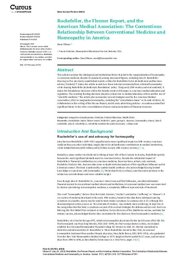 (PDF) Rockefeller, the Flexner Report, and the American Medical ...