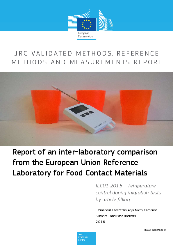 (PDF) Report of an inter-laboratory comparison from the European Union ...