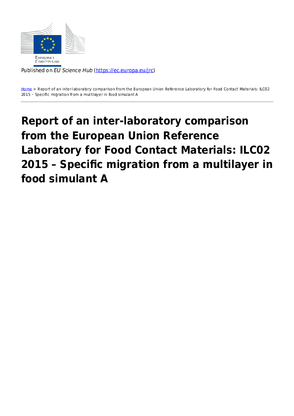 (PDF) Report of an inter-laboratory comparison from the European Union ...