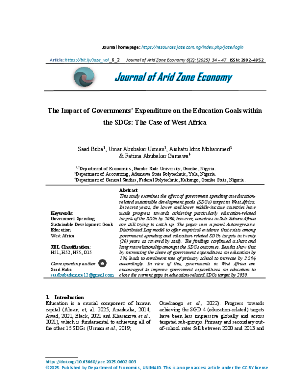 (PDF) The Impact of Governments' Expenditure on the Education Goals ...