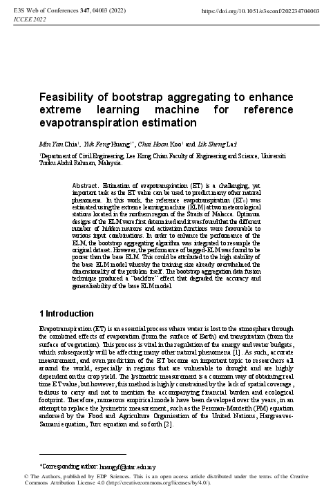 (PDF) Feasibility of bootstrap aggregating to enhance extreme learning ...
