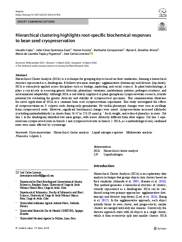 PDF) Abbreviations HCA Hierarchical cluster analysis LN Liquid nitrogen