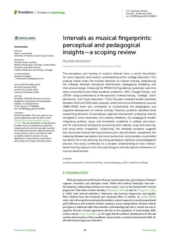 (PDF) Intervals as musical fingerprints: perceptual and pedagogical ...