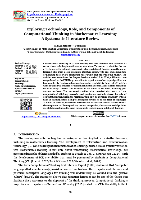 (PDF) Exploring Technology, Role, and Components of Computational ...