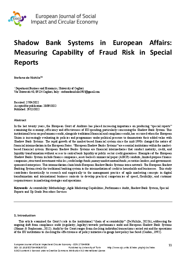 (PDF) Shadow Bank Systems in European Affairs: Measuring Capability of ...