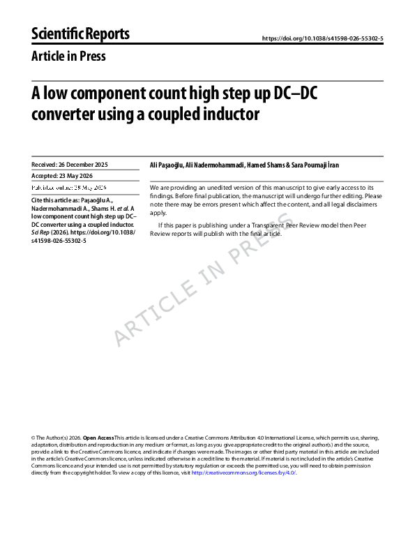 (PDF) A low component count high step up DC-DC converter using a ...
