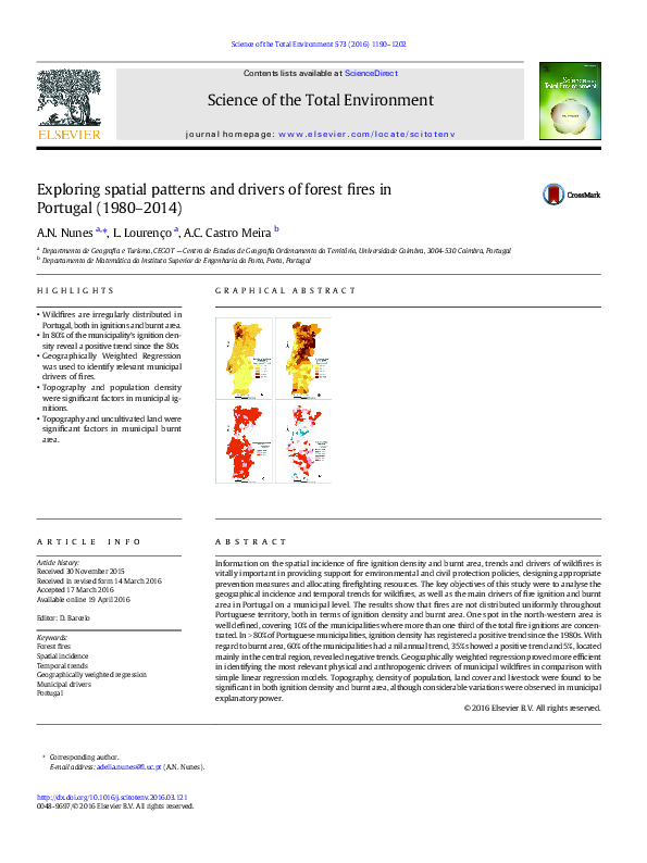 (PDF) Exploring spatial patterns and drivers of forest fires in ...
