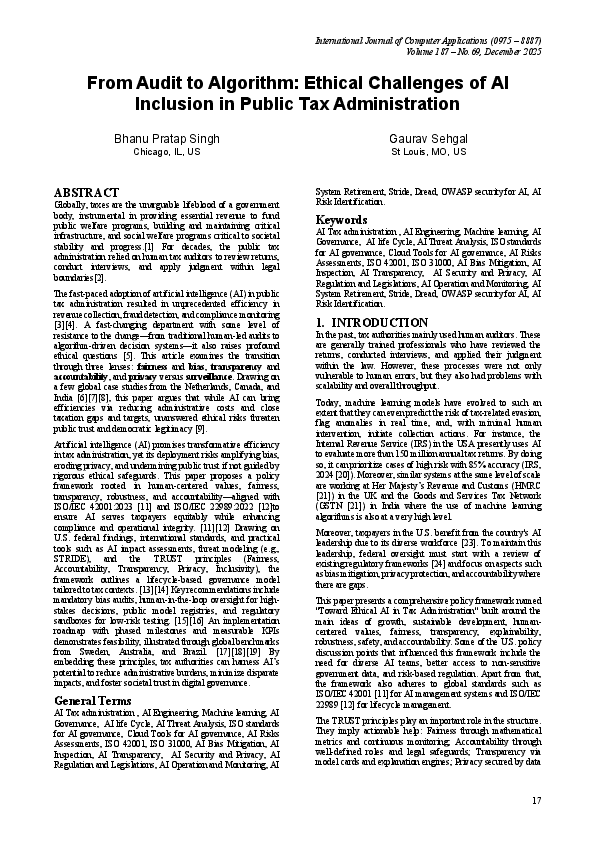 (PDF) From Audit to Algorithm: Ethical Challenges of AI Inclusion in ...