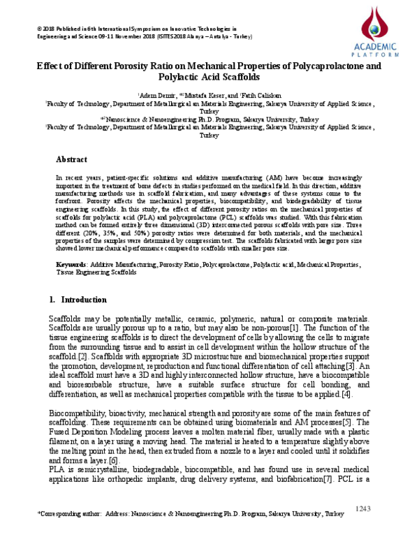 (PDF) Effect of Different Porosity Ratio on Mechanical Properties of ...