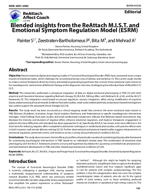 (PDF) Blended insights from the ReAttach M.I.S.T. and Emotional Symptom ...
