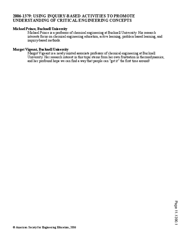 (PDF) Using Inquiry Based Activities To Promote Understanding Of ...