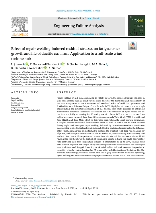 (PDF) Effect of repair welding-induced residual stresses on fatigue ...