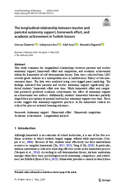 (PDF) The longitudinal relationship between teacher and parental ...