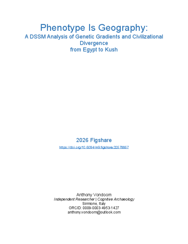 (PDF) Phenotype Is Geography: DSSM Analysis of Genetic Gradients and ...
