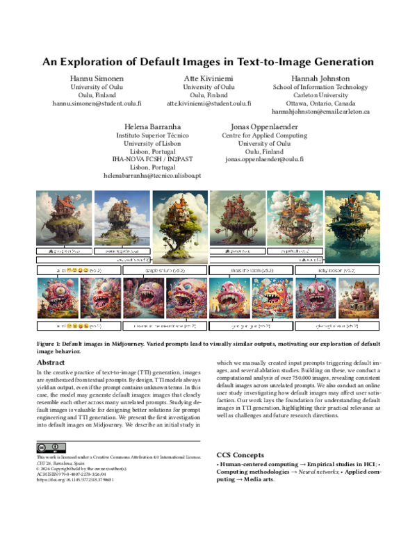 (PDF) An Exploration of Default Images in Text-to-Image Generation
