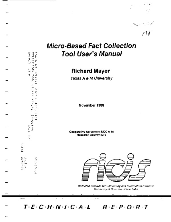 (PDF) Micro-based fact collection tool user's manual