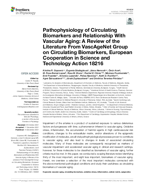 (PDF) Pathophysiology of Circulating Biomarkers and Relationship With ...