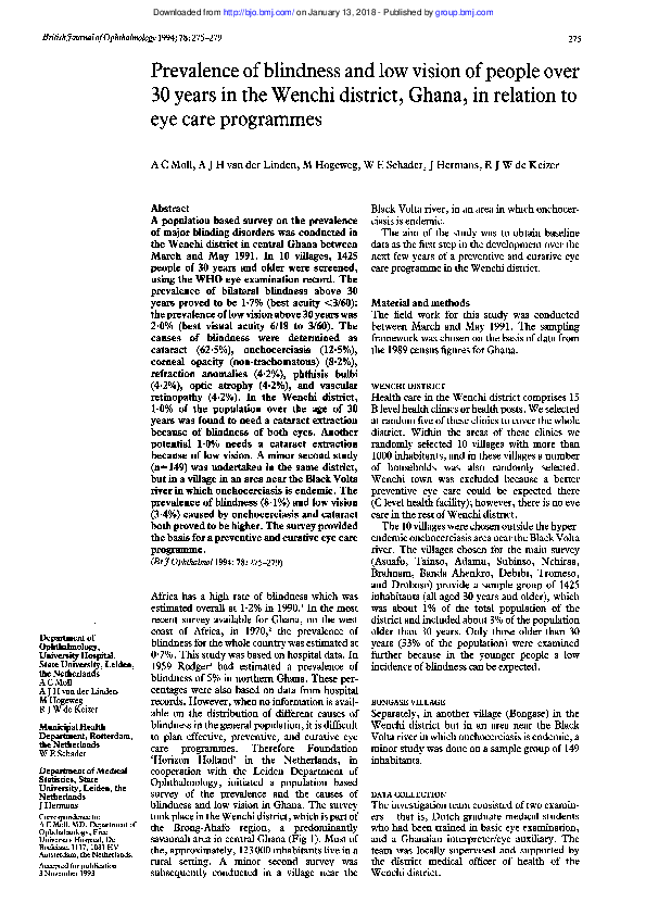 (PDF) Prevalence of blindness and low vision of people over 30 years in ...