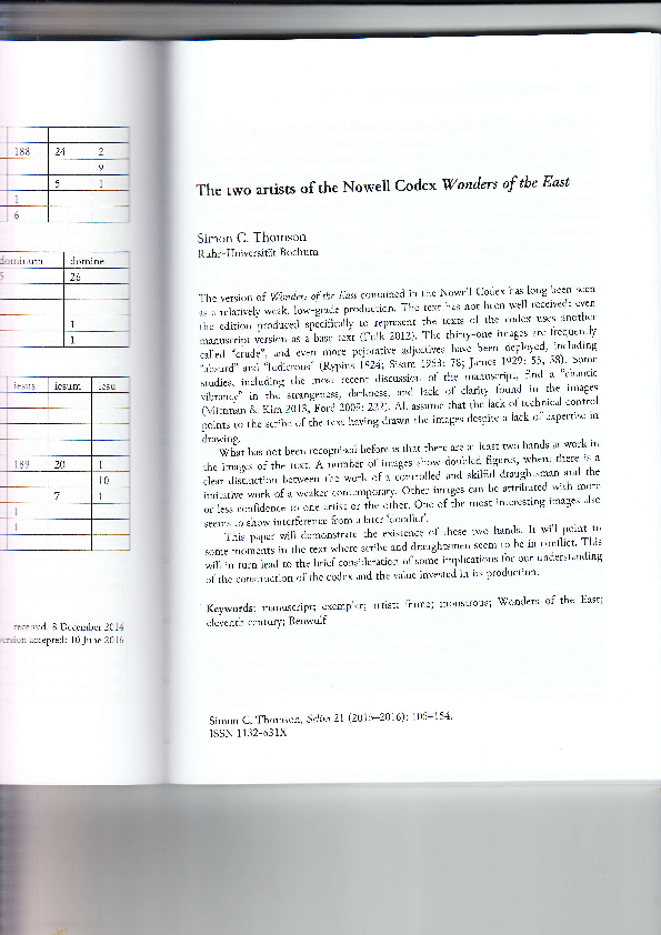 (PDF) The Two Artists Of The Nowell Codex Wonders Of The East