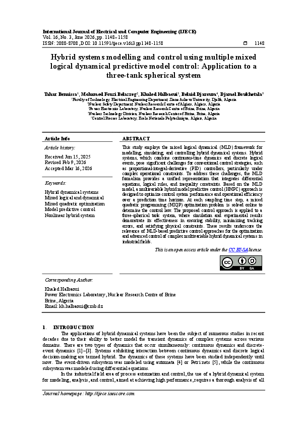(PDF) Hybrid systems modelling and control using multiple mixed logical ...