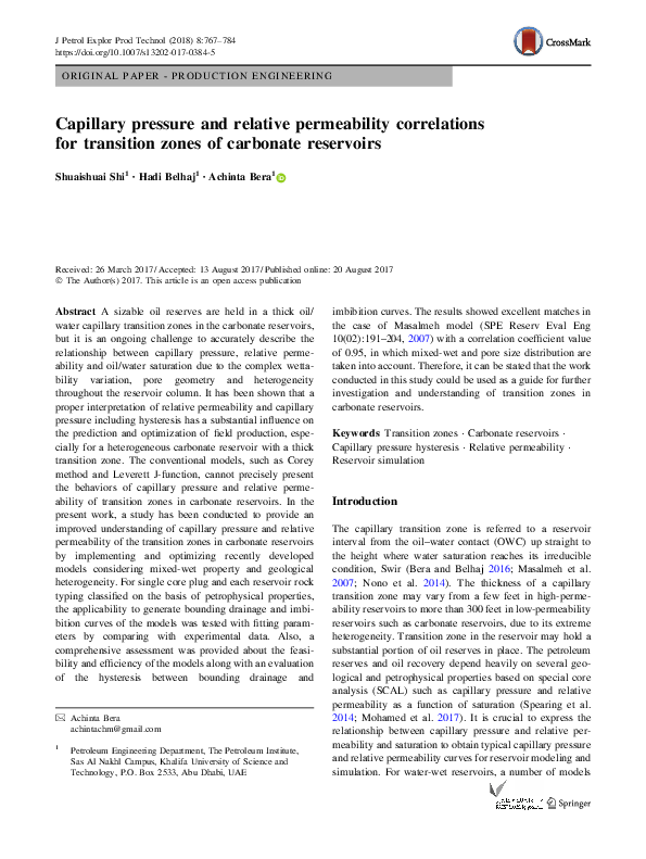 (PDF) Capillary pressure and relative permeability correlations for ...