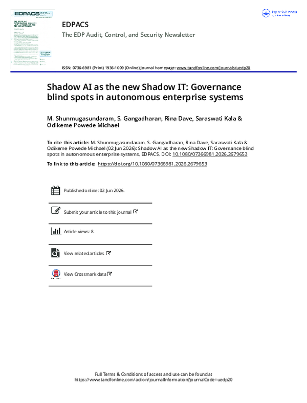 (PDF) Shadow AI as the new Shadow IT: Governance blind spots in ...
