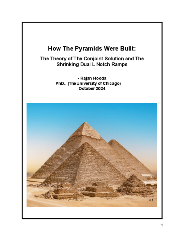 (PDF) How The Pyramids Were Built: The Theory of The Conjoint Solution ...