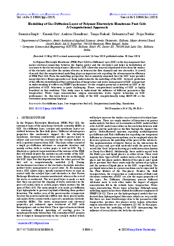 (PDF) Modelling of Gas Diffusion Layer of Polymer Electrolyte Membrane ...