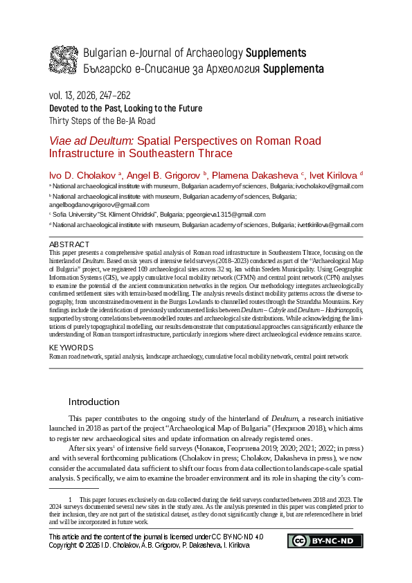(PDF) Viae ad Deultum: Spatial Perspectives on Roman Road ...