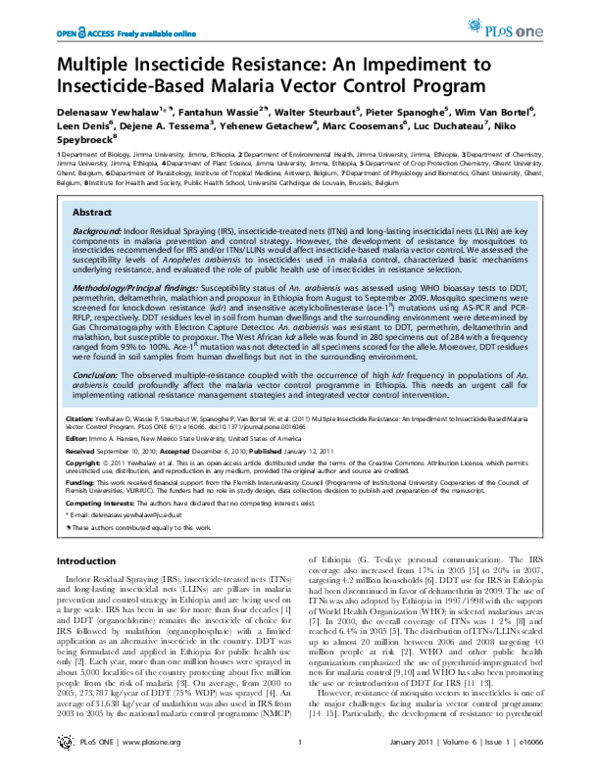 (PDF) Multiple Insecticide Resistance: An Impediment to Insecticide ...