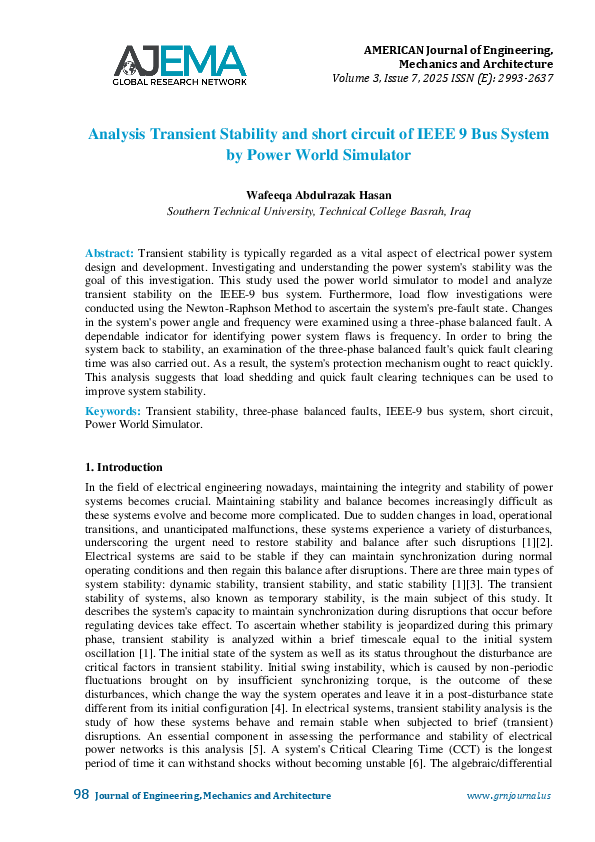 (PDF) Analysis Transient Stability and short circuit of IEEE 9 Bus ...