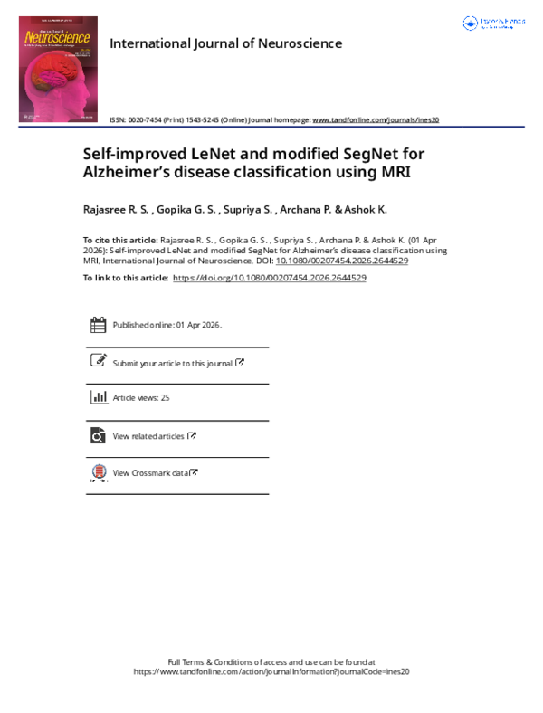 (PDF) . Self-improved LeNet and modified SegNet for Alzheimer s disease ...
