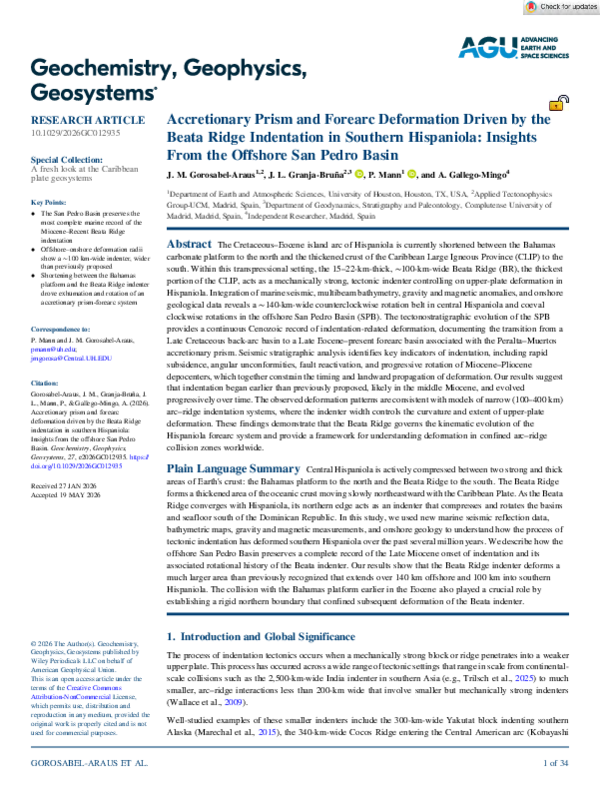 (PDF) Accretionary prism and forearc deformation driven by the Beata ...