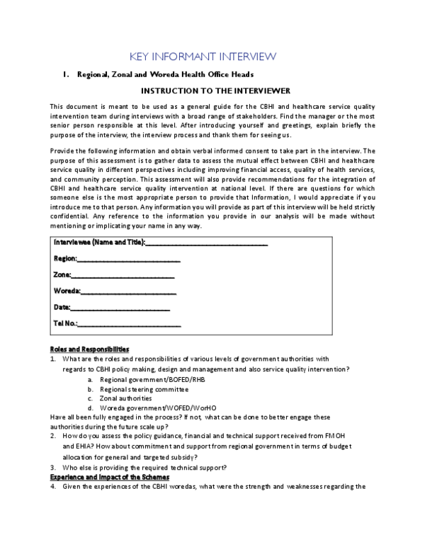 (PDF) Interview guide