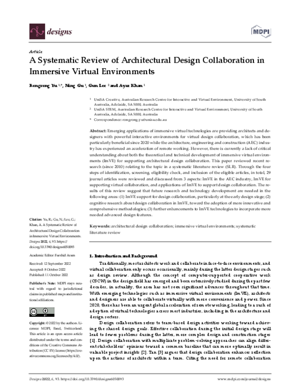 (PDF) A Systematic Review of Architectural Design Collaboration in ...